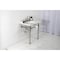 Kingston Brass 30 Carrara Marble Console Sink with Stainless Steel Legs, Marble WhitePolished Nickel LMS30MSQ6 - alternate 2